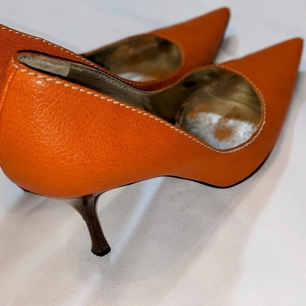Dolce & Gabbana Vero Cuoio Pointed Toe Stilettos, 39.5
